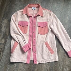 FRNCH PARIS PINK COLOR BLOCK JACKET